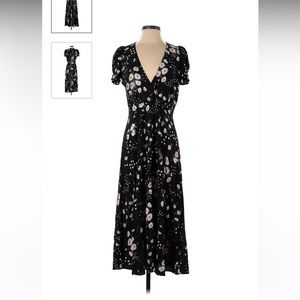 Madewell black floral dress